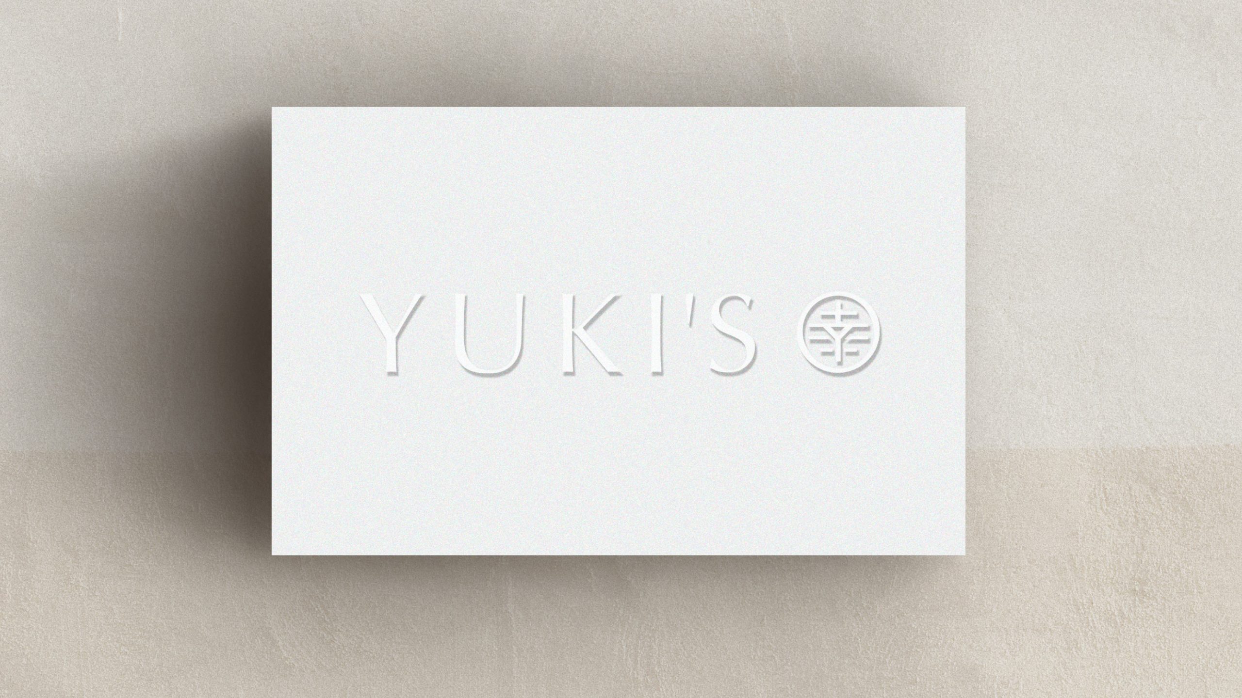 YUKI'S Brand Identity Design in Vancouver, Name card design