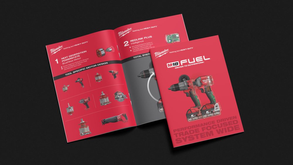 Milwaukee, Product Feature Sheet Design, Graphic Design, Vancouver